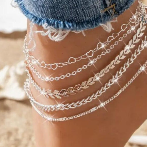 Multi-Layered Chain Bracelet Set Bowlift