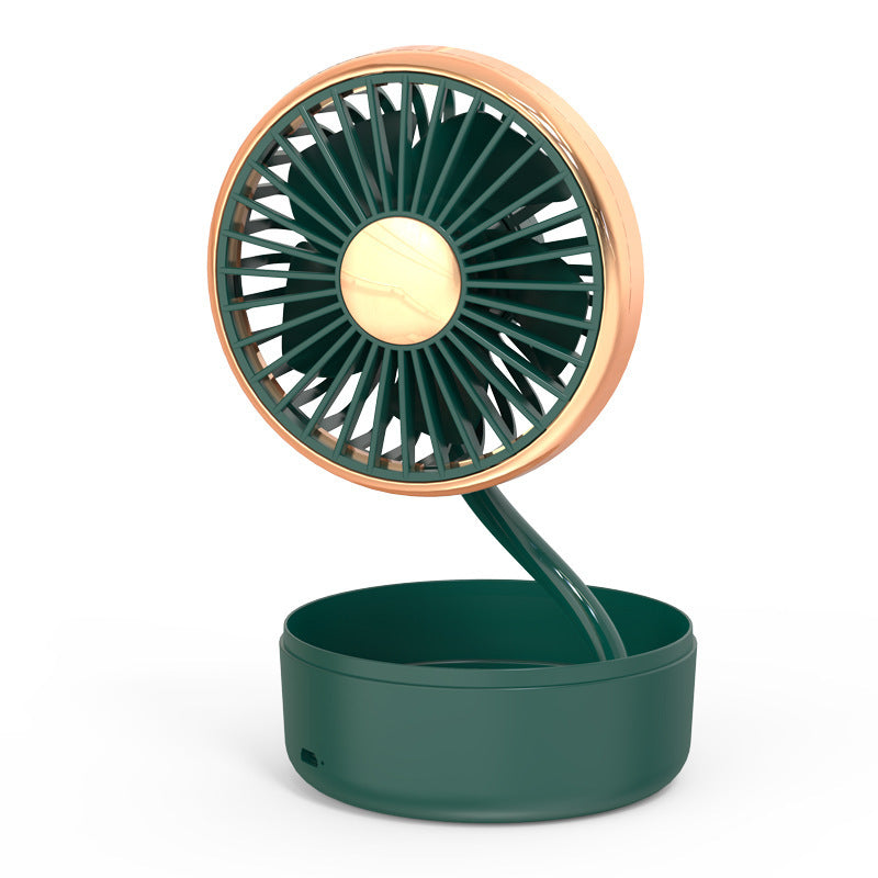 Dual-Head Portable Cooling Fan with Adjustable Speed Bowlift