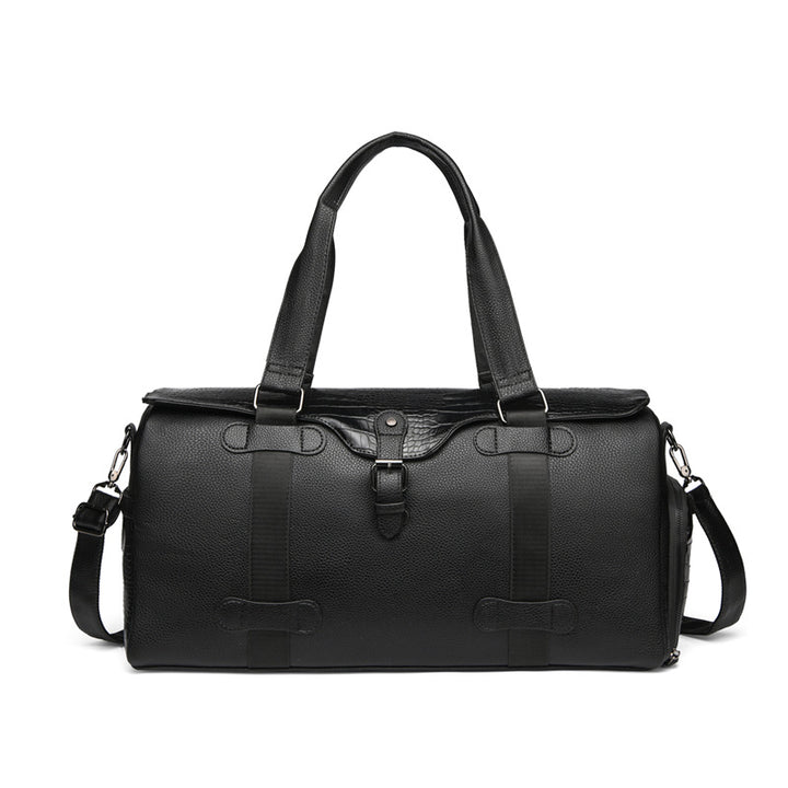 Premium Leather Weekender Duffel Bag Bowlift