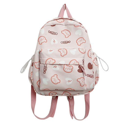 Cute Character Print School Backpack Bowlift