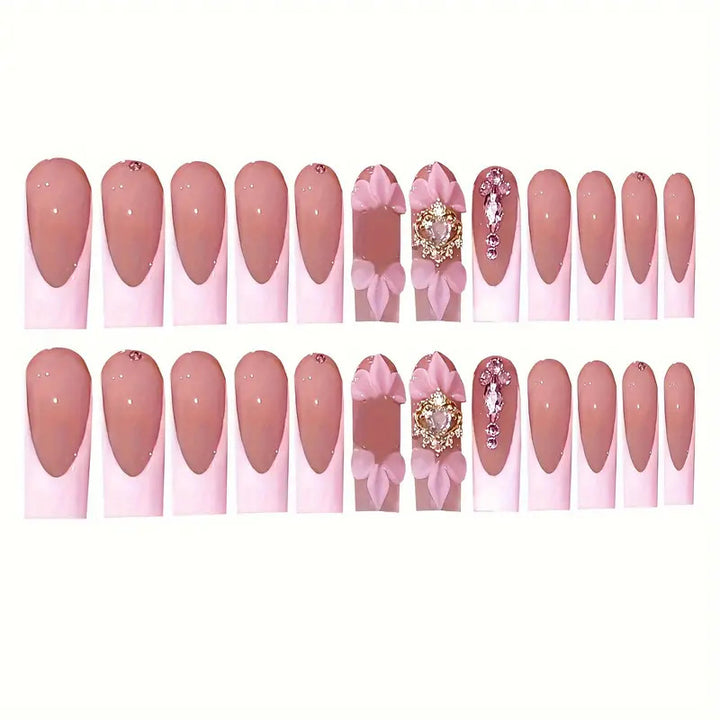 Floral Bohemian Press-On Nail Art Bowlift