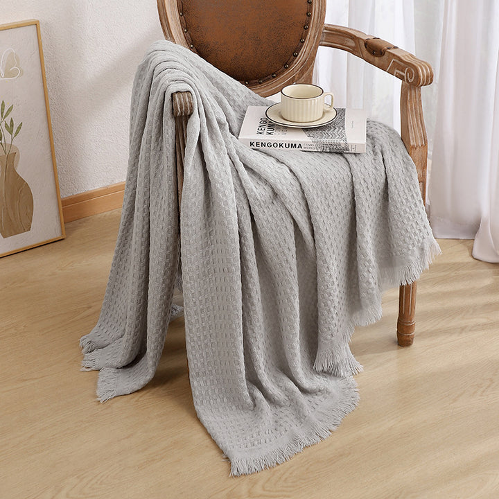 Luxurious Textured Knit Throw Blanket Bowlift