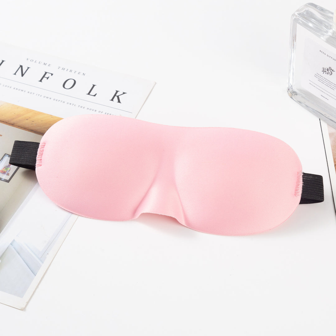 Unisex nan anatomically shaped sleep mask with formed eye sockets, lightweight foam core, and elastic comfort band Bowlift
