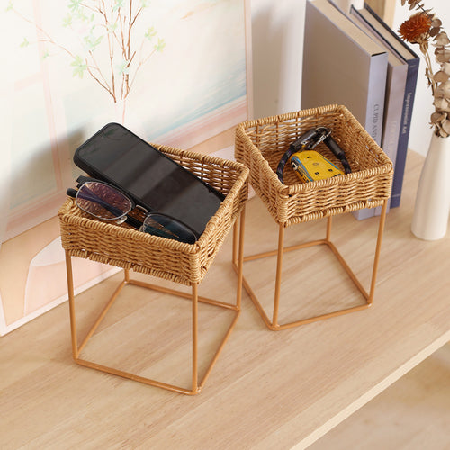 Stylish Woven Plant Holder with Stand Bowlift