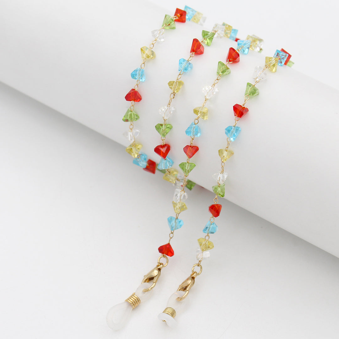 Heart Shaped Beaded Eyewear Chain Bowlift