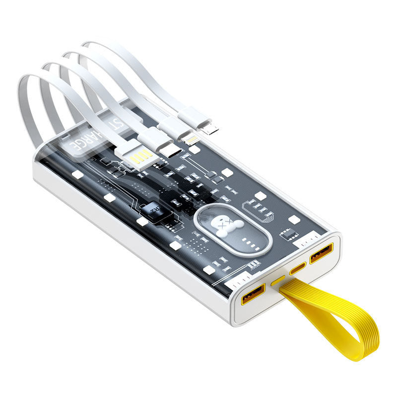 Portable power bank with integrated multi-charging port and intelligent charging display Bowlift