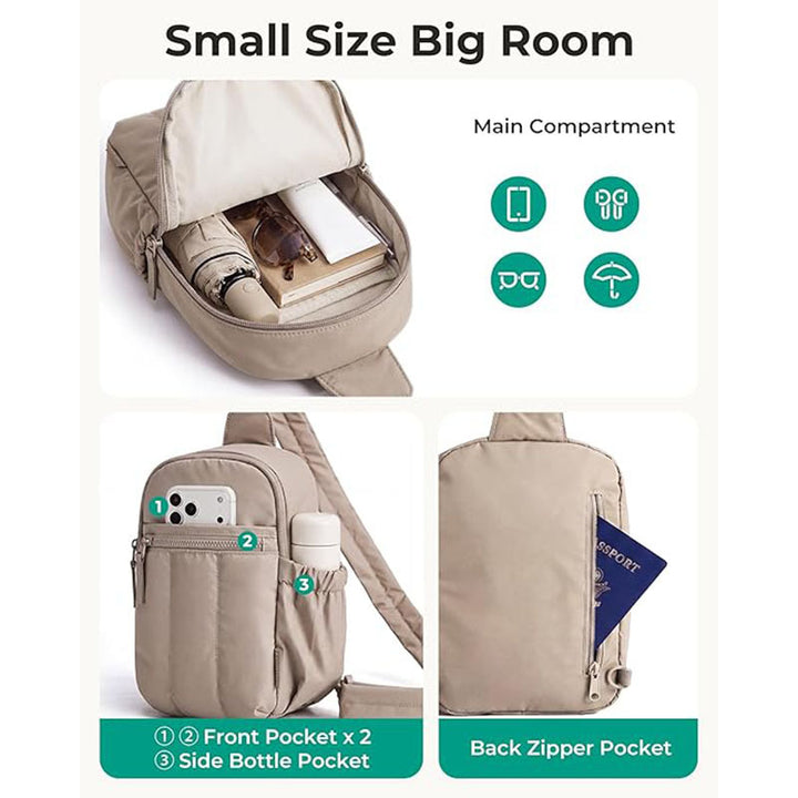 Compact shoulder bag with multiple compartments Bowlift