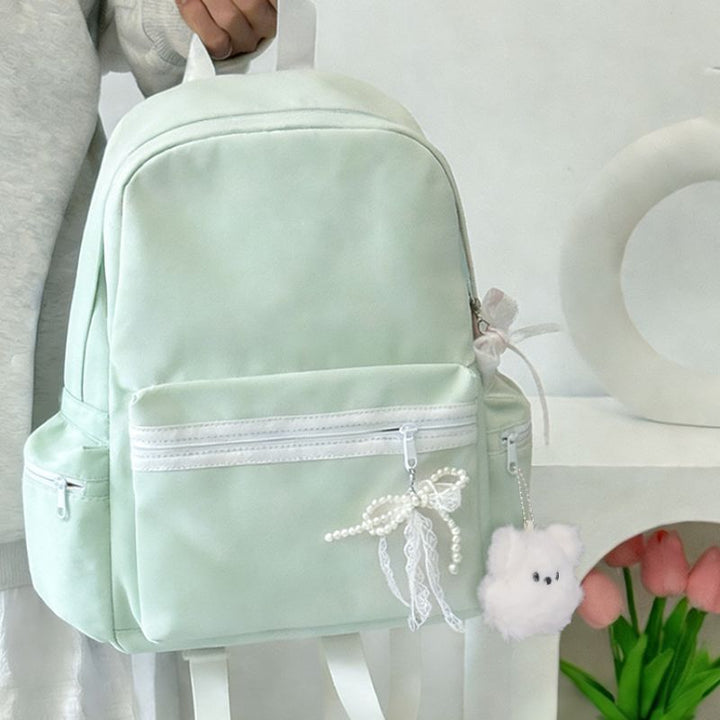 Decorative Bow-Detail Backpack Bowlift