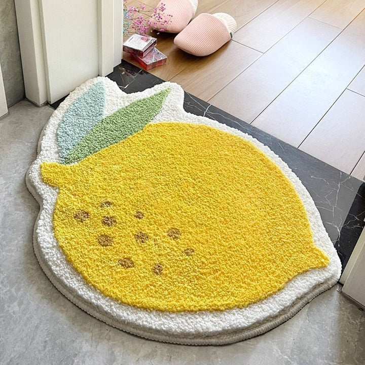 Lemon Slice Shape Bath Mat Bowlift