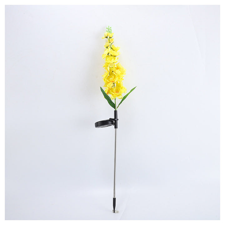 Decorative Tall Artificial Delphinium Garden Stake With Stainless Steel Spike And Adjustable Clip Bowlift