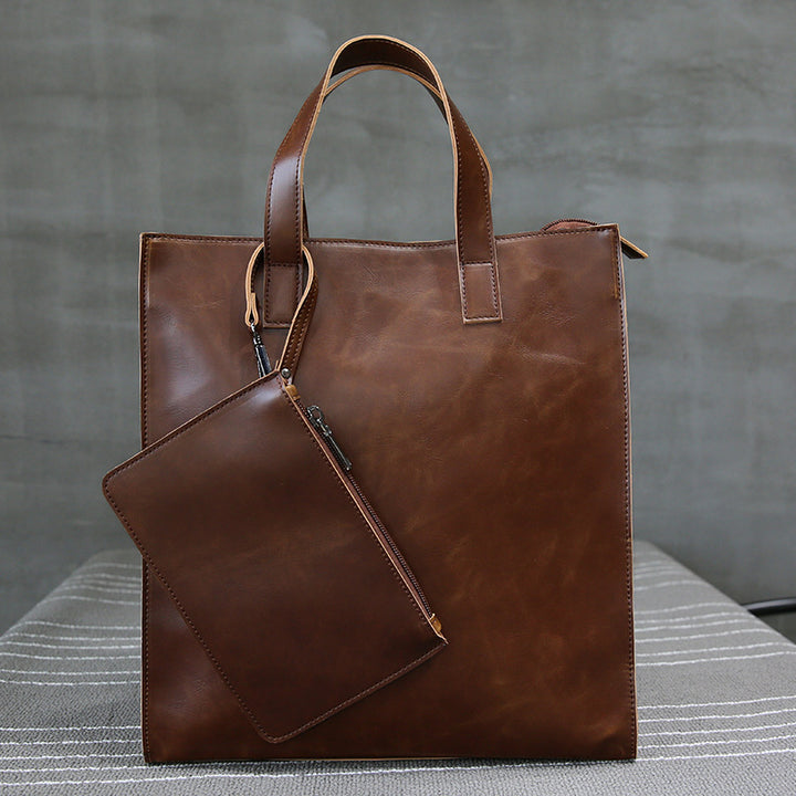 Stylish and Spacious Leather Bag Bowlift