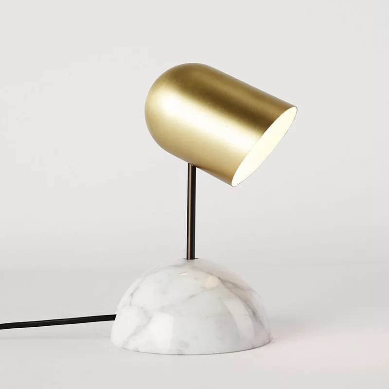 Stylish Table Lamp with Marble Base and Adjustable Shade