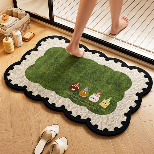 Playful Dog-Themed Bath Rug Bowlift