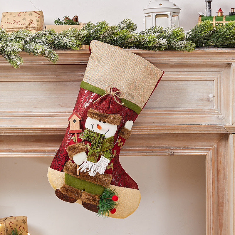 Festive Christmas stocking with nostalgic design Bowlift