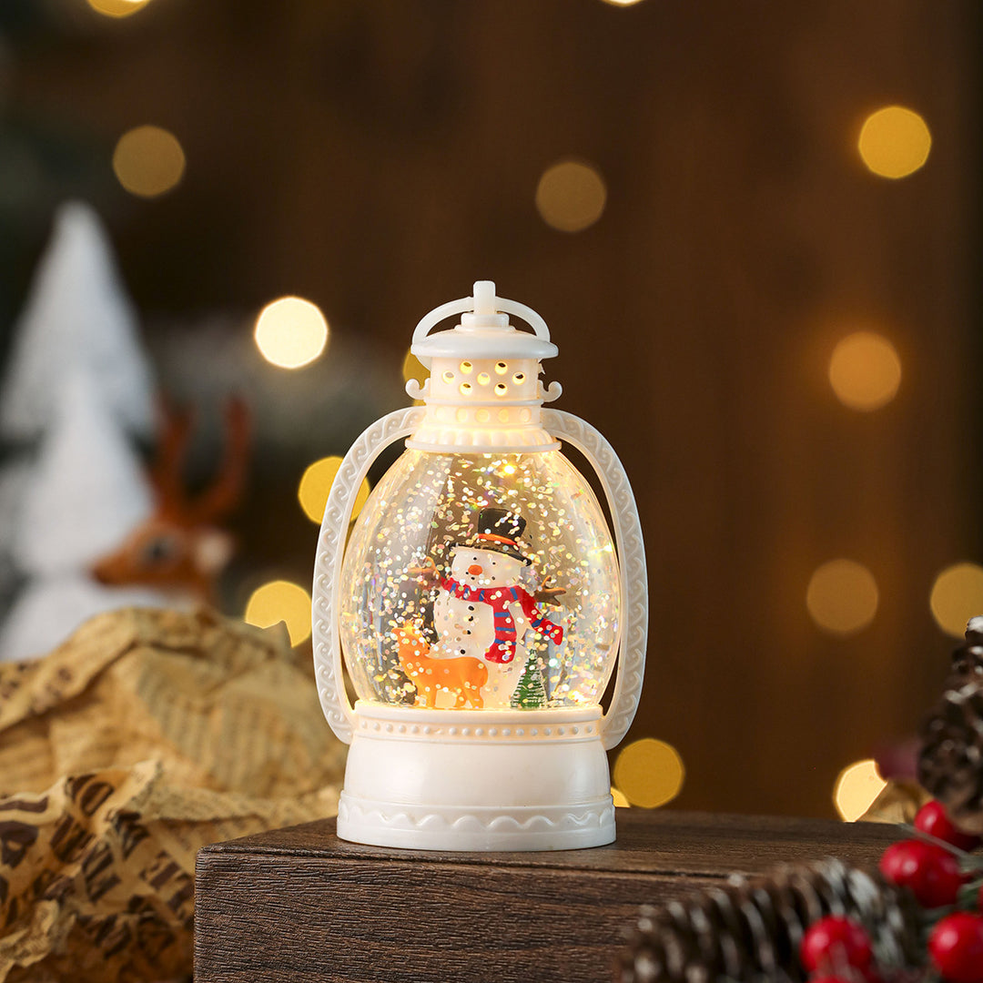 Decorative LED Snow Globe Lantern Bowlift