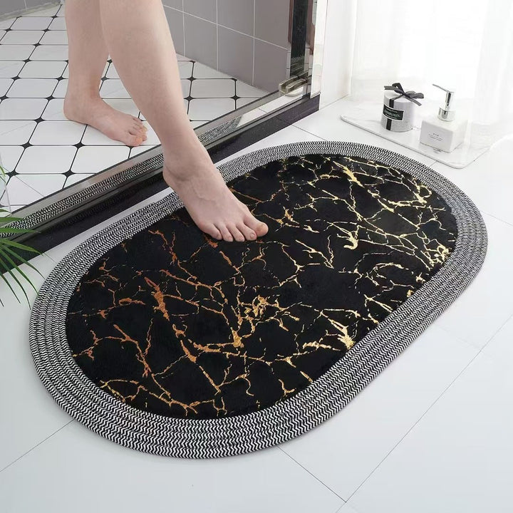 Luxurious Marble Pattern Bath Mat