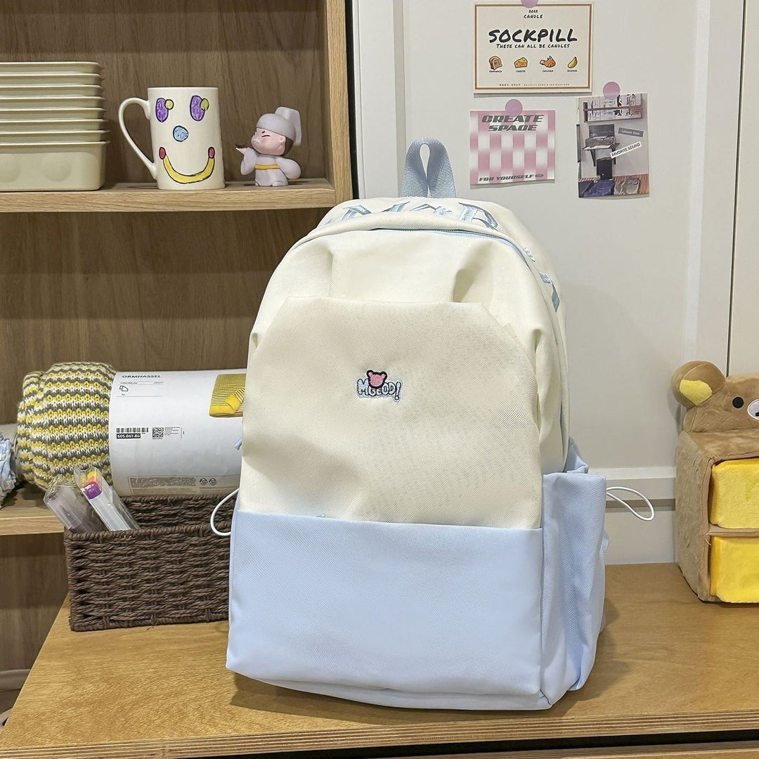 Playful backpack with embroidered Bowlift motif