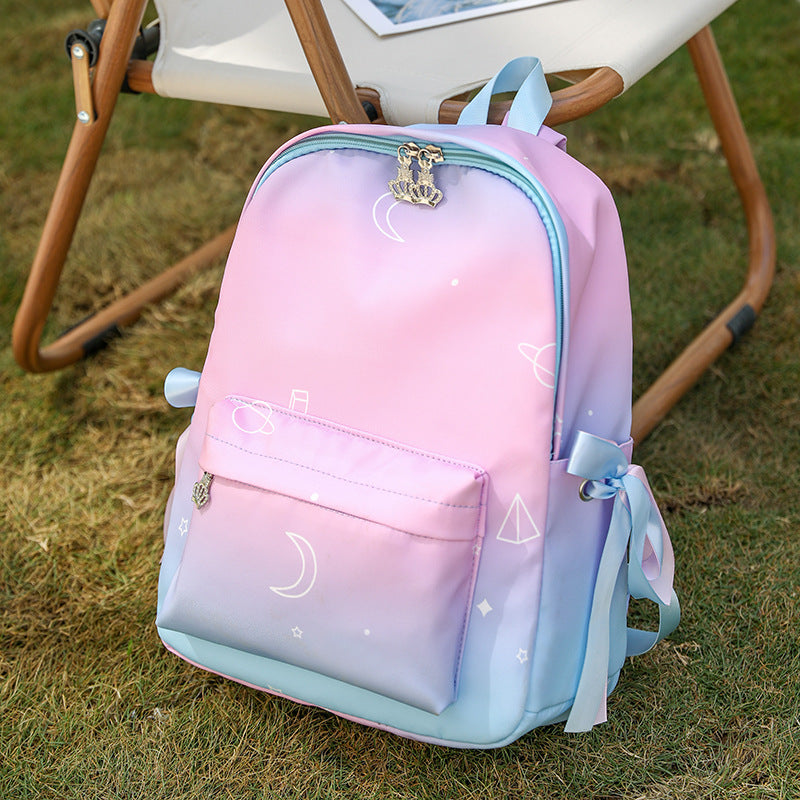 Stylish Galaxy Print Backpack Bowlift