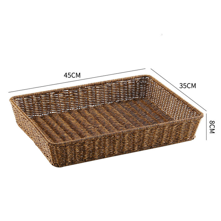 Handwoven Rectangular Storage Tray Bowlift