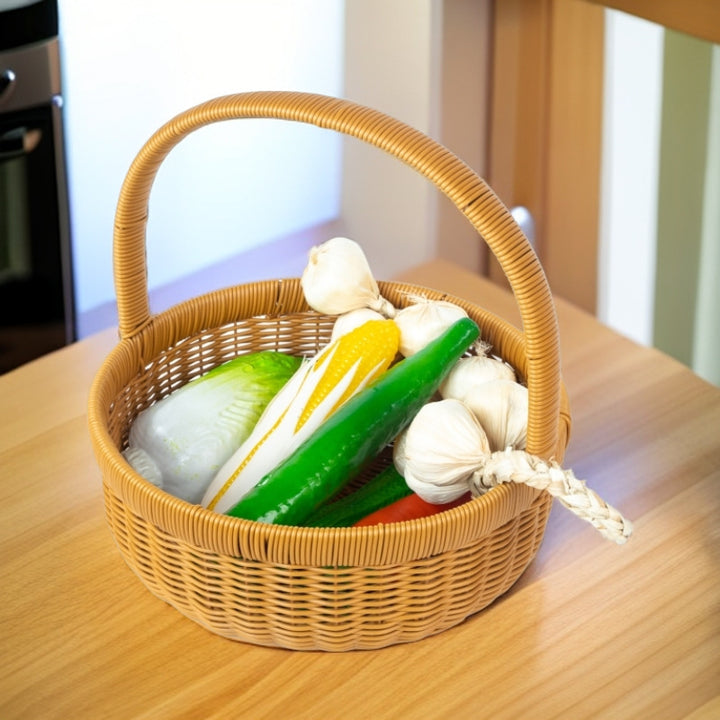 Woven Picnic Storage Basket Bowlift