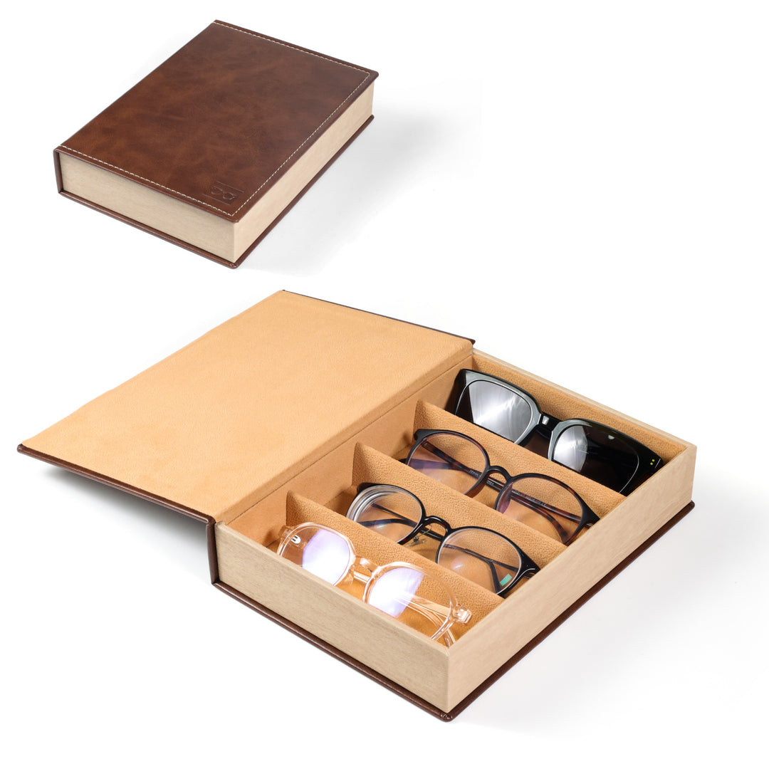 Premium Leather Eyewear Storage Box Bowlift