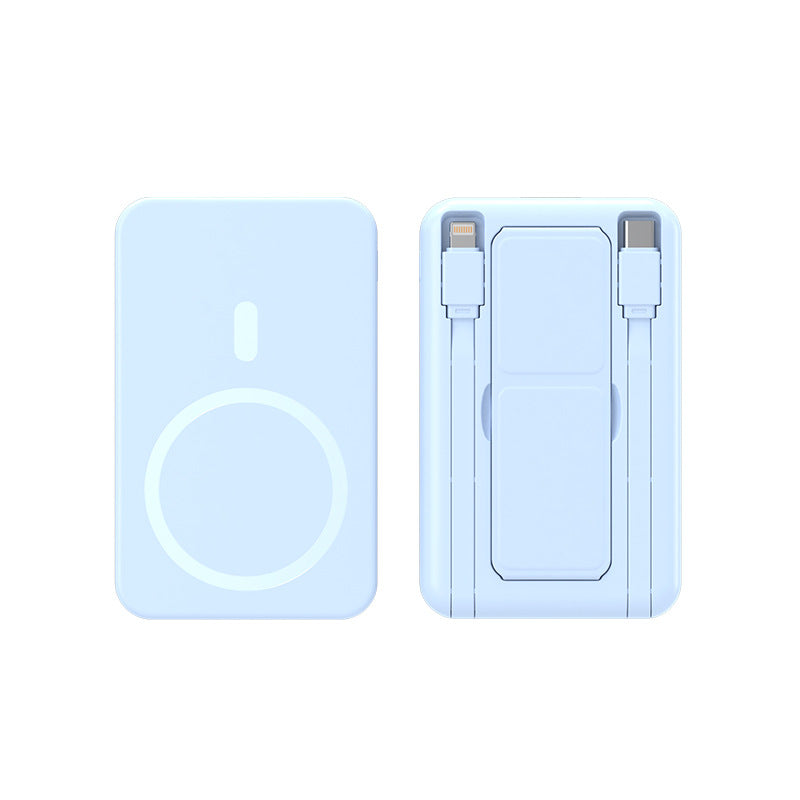 Wearable Wireless Powerbank with Integrated Usb Cables Bowlift