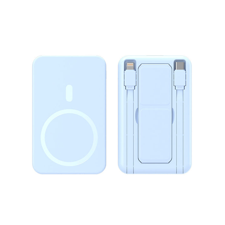 Wearable Wireless Powerbank with Integrated Usb Cables Bowlift