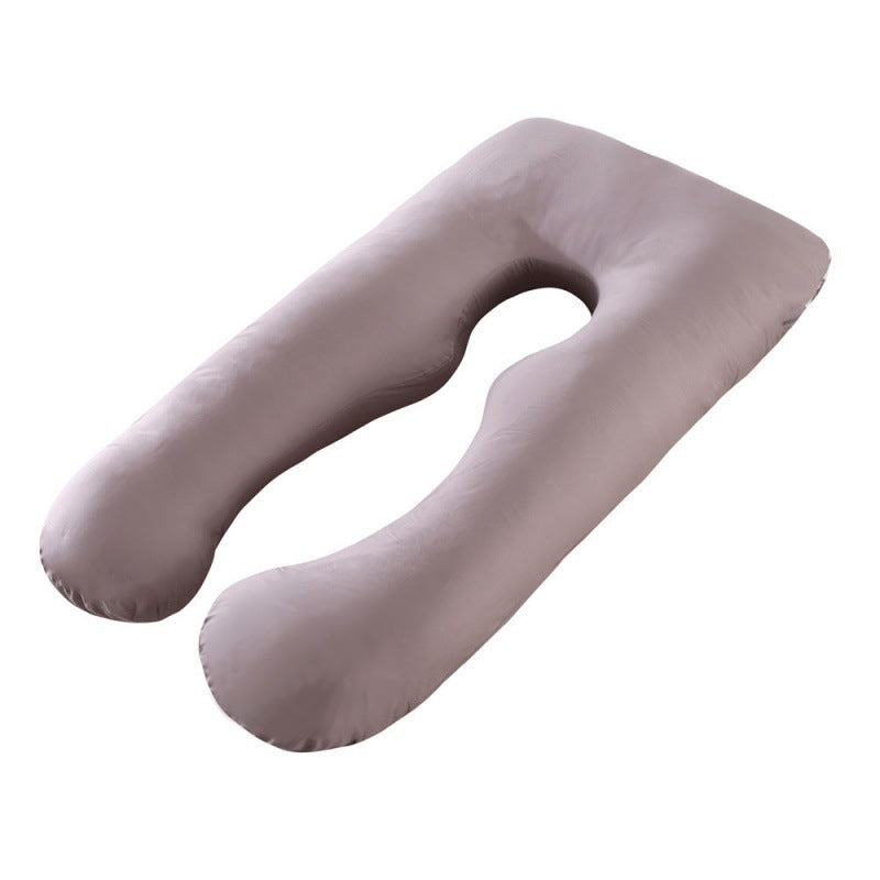 Full-Body U-Shaped Maternity Support Pillow With Removable Velour Cover