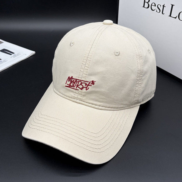 Men's Casual Stitch-Embellished Baseball Cap Bowlift