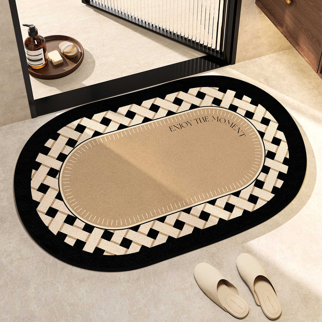 Elegant Oval Floor Mat Bowlift