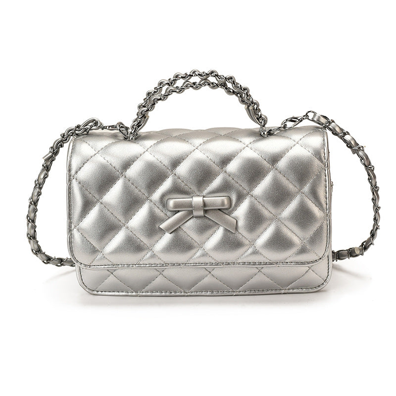 Quilted Bow-Detail Crossbody Bag Bowlift