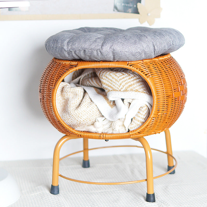 Cozy Rattan Pet Bed Bowlift