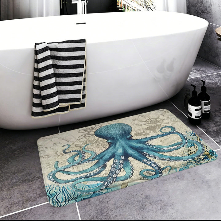 Coastal Nautical Bath Mat Bowlift