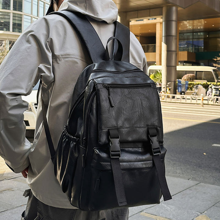 Leather Multi-Functional Backpack Bowlift