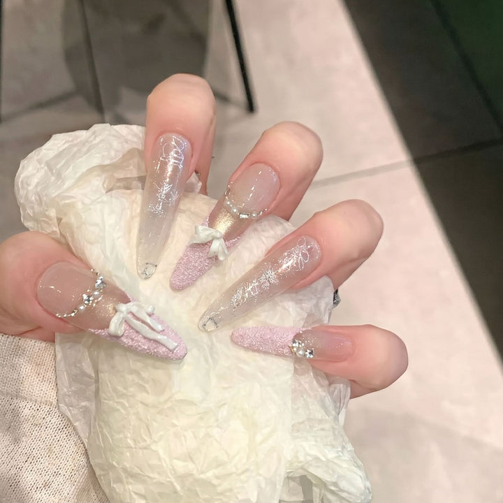 Elegant Stiletto Nail Art Extensions Bowlift