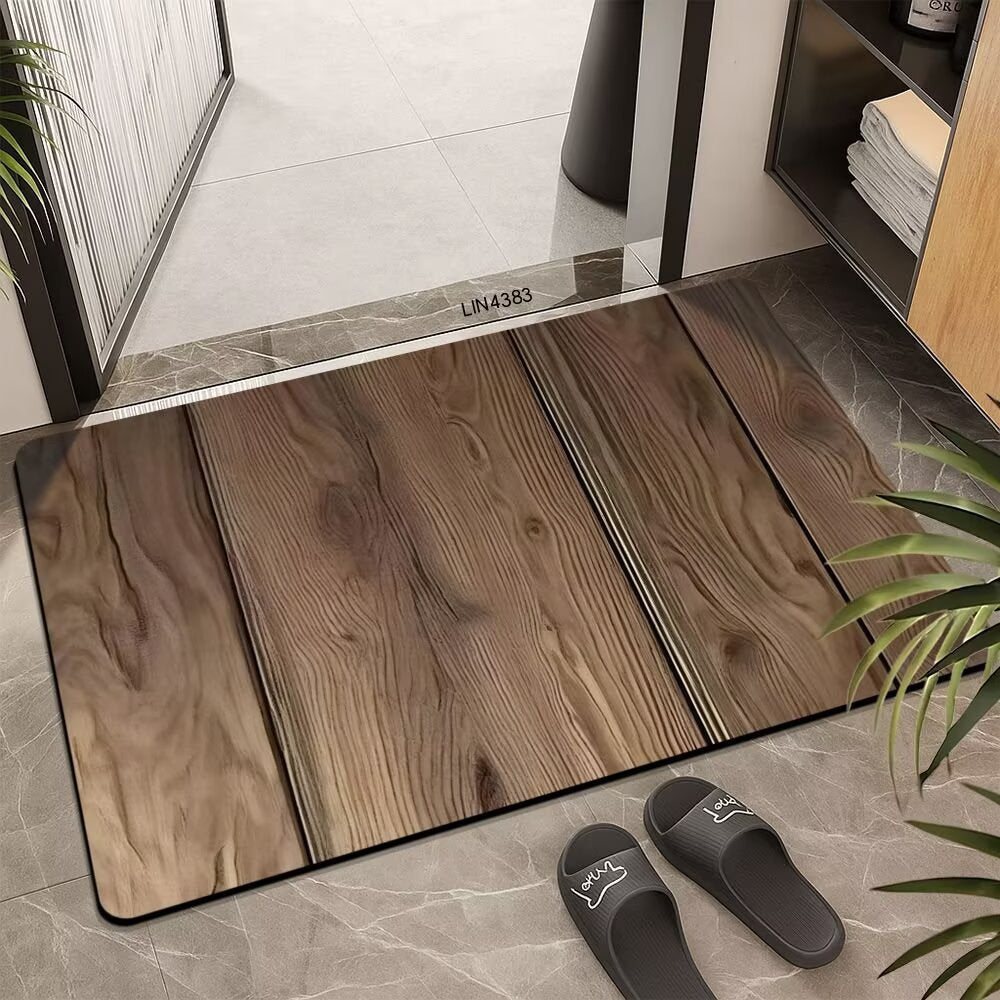Textured Geometric Area Mat Bowlift