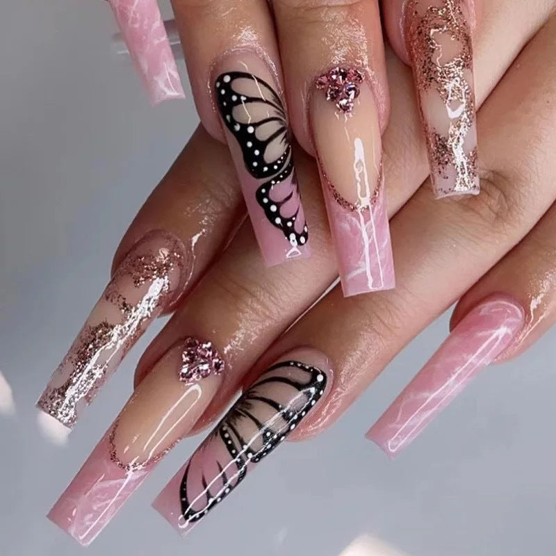 Artistic Acrylic Nail Set Bowlift