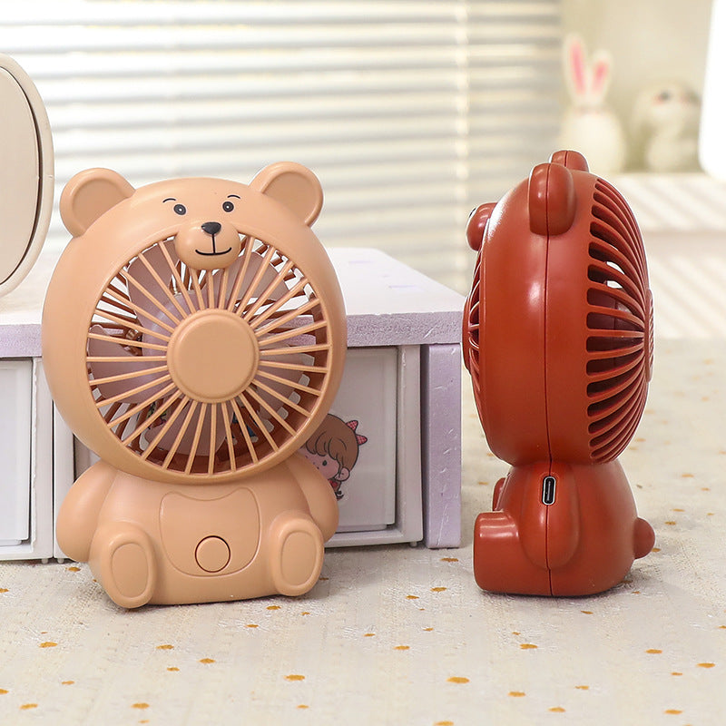 Portable Usb Hand Fan in Creative Bear Design Bowlift