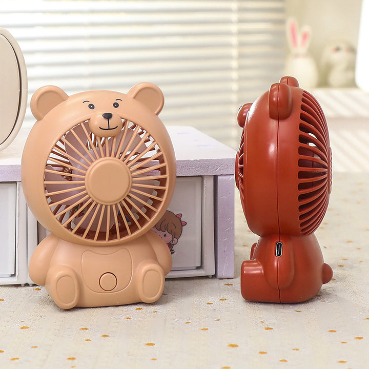 Portable Usb Hand Fan in Creative Bear Design Bowlift