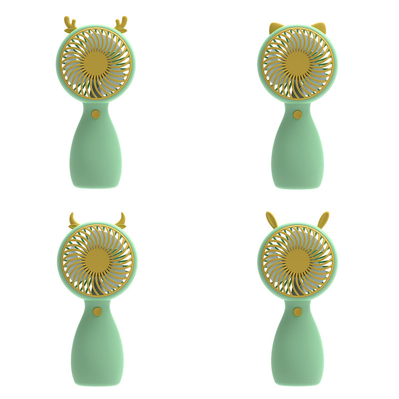 Women Portable Mini Fan with Animal Design Bowlift