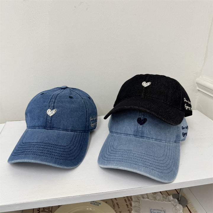 Women's Casual Embroidered Denim Baseball Cap Bowlift