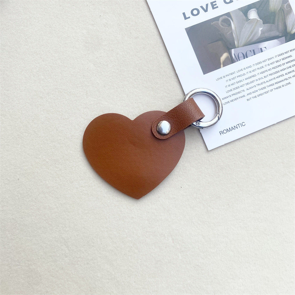 Leather Heart-Shaped Keychain Bowlift