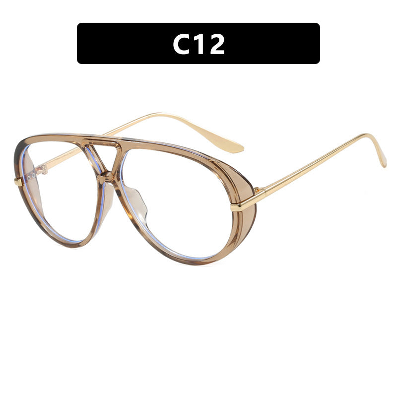 Women's oversized sunglasses with elegant plastic frame and mirrored lenses Bowlift