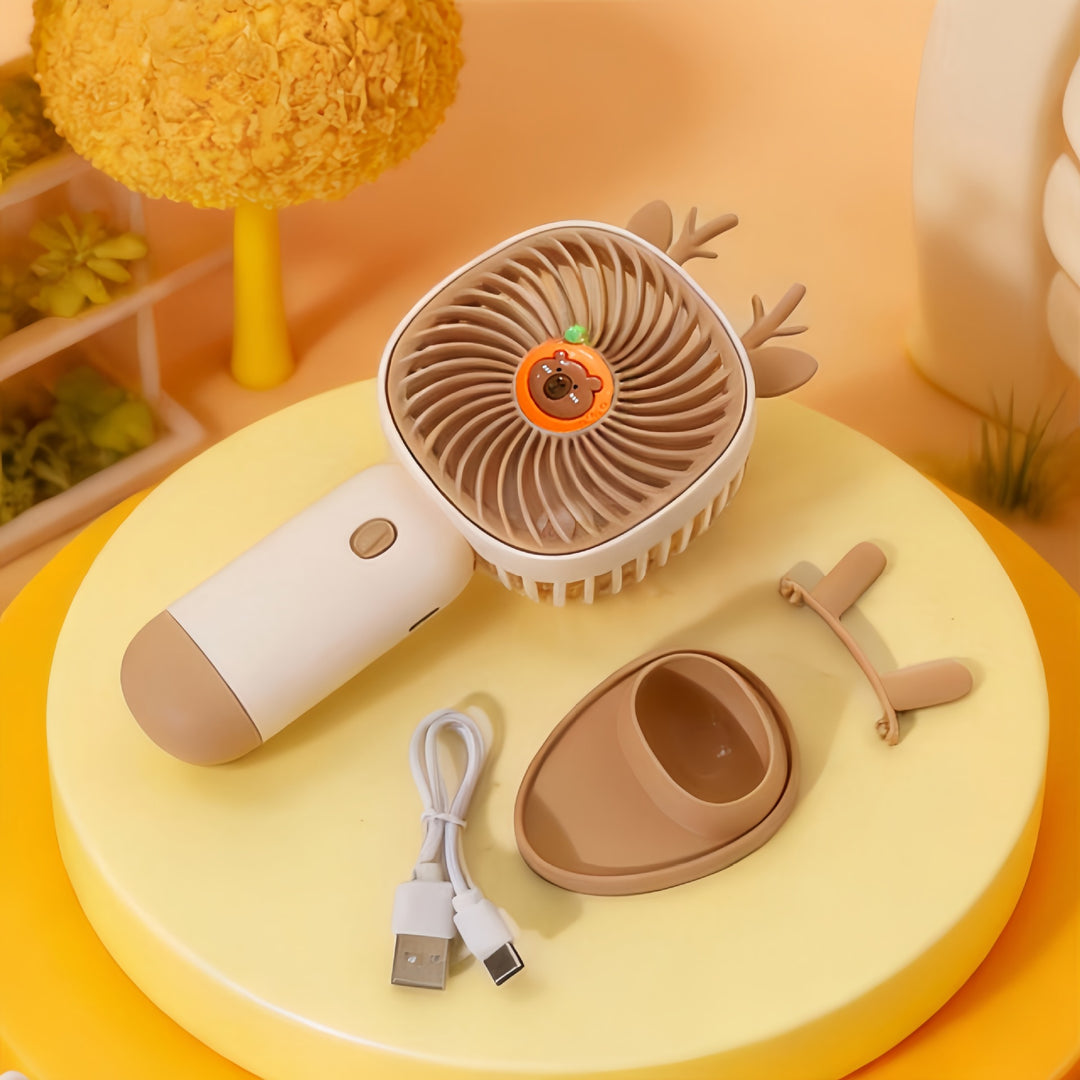 Women Portable Mini-Fan with Cute Design Bowlift