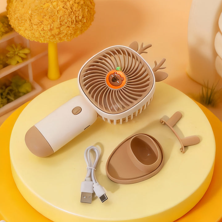 Women Portable Mini-Fan with Cute Design Bowlift