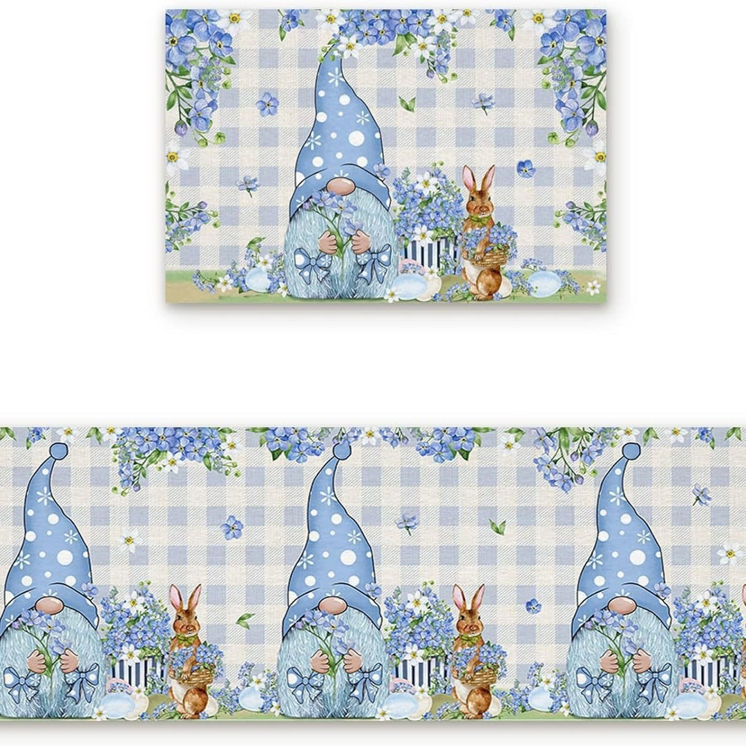 Decorative Bunny Print Runner Mat Bowlift