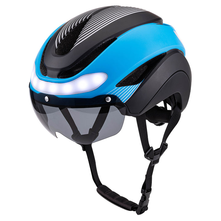 Advanced Cycling Helmet with Integrated Safety Light Bowlift