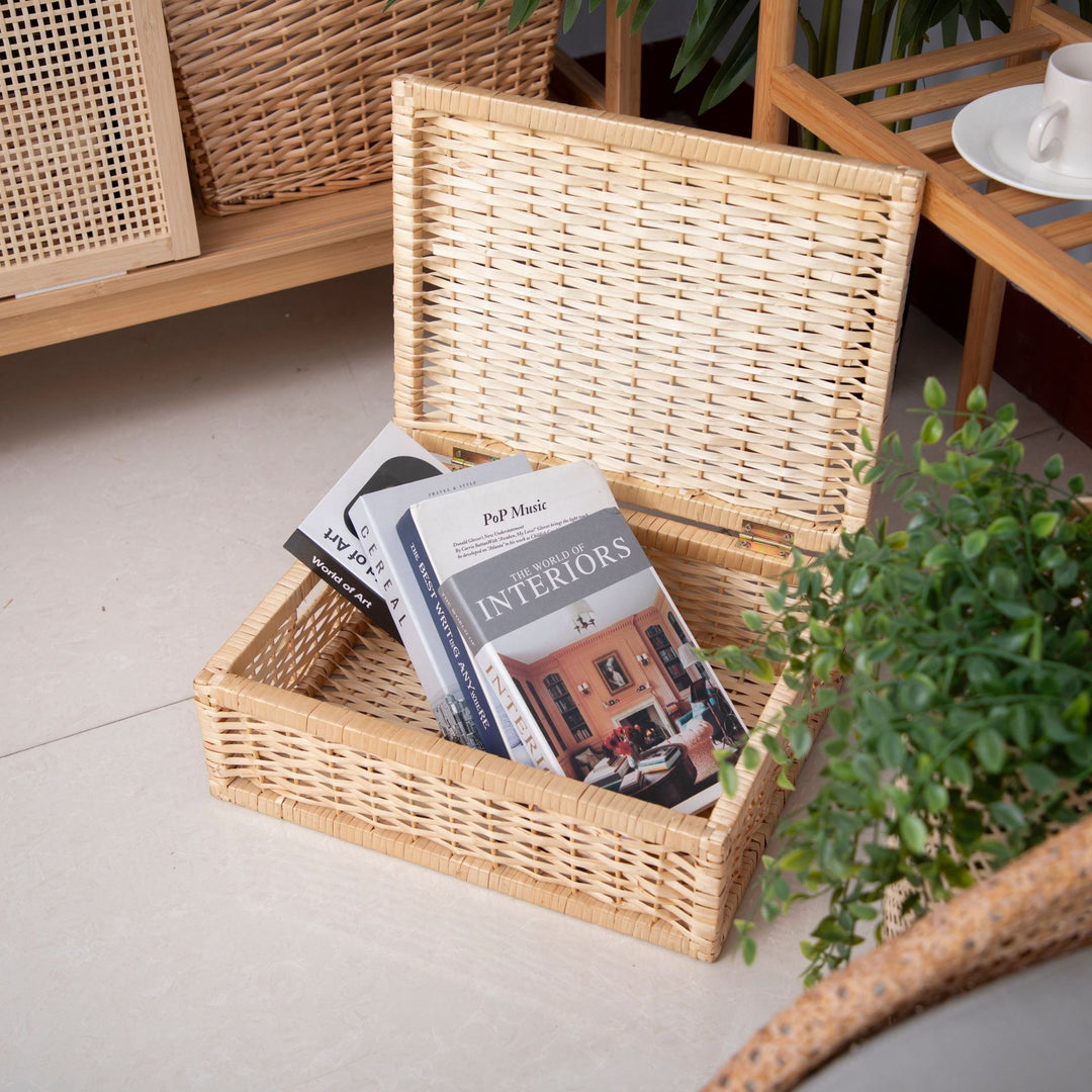 Elegant Handwoven Storage Box Bowlift