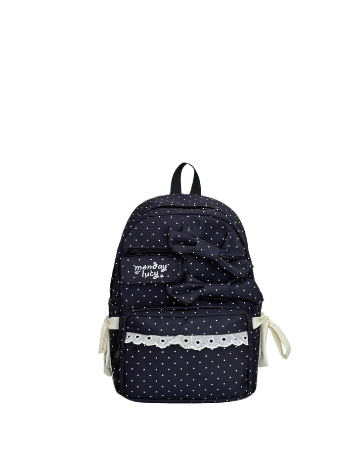Backpack with Playful Bows and Practical Storage Solutions Bowlift