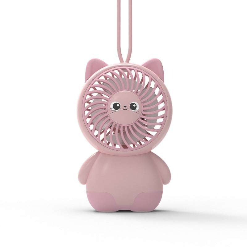 Cute Animal-Themed Handheld Fan Bowlift